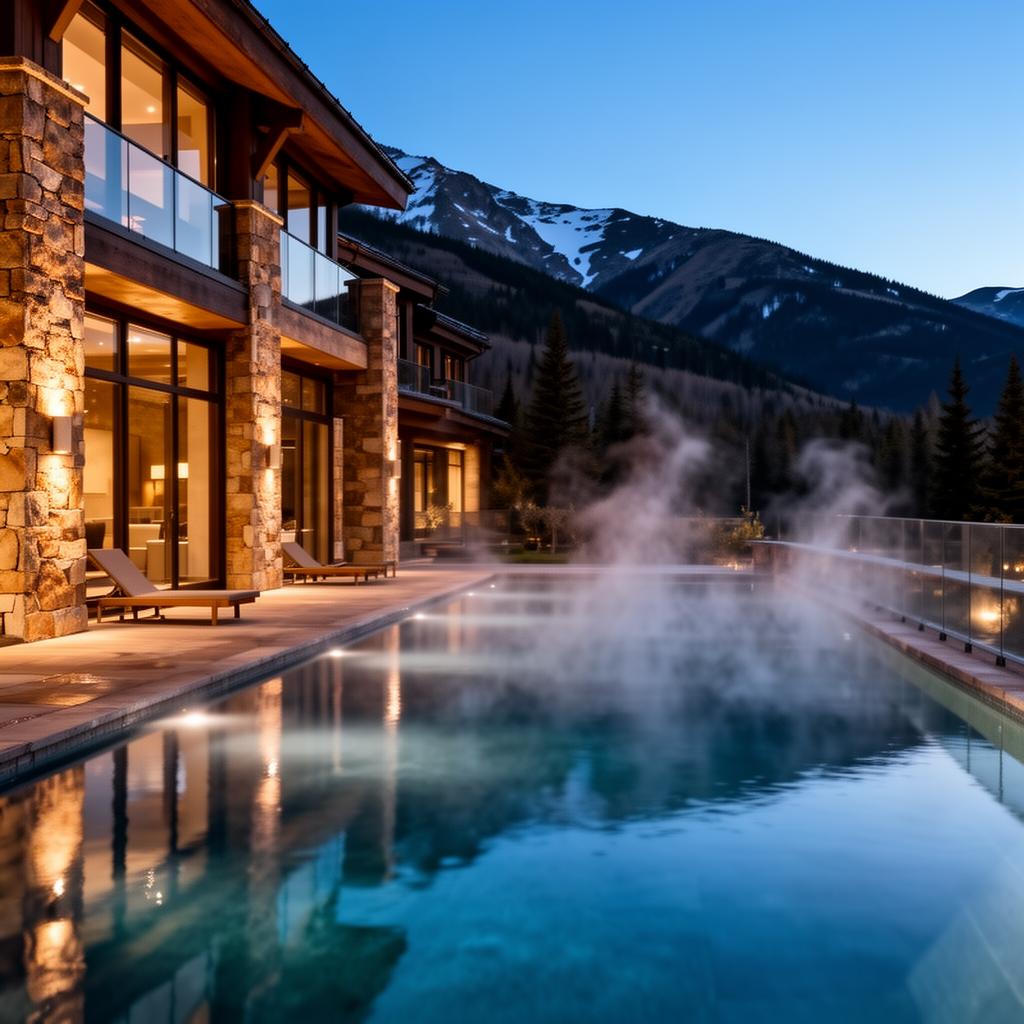 Arrabelle Vail pool and architectural photography
